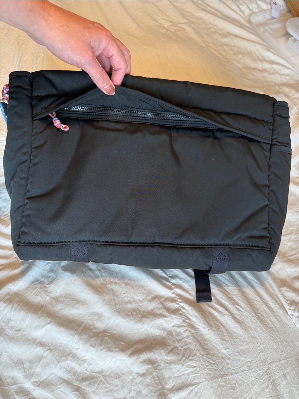 Coachtopia Black Quilted Crossbody Messenger Bag with Patch Detail - Picture 6 of 8